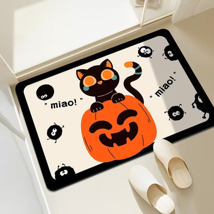 Fun Cat-Themed Bathroom Mat