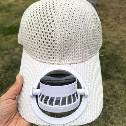 Breathable sports cap with removable USB fan Bowlift