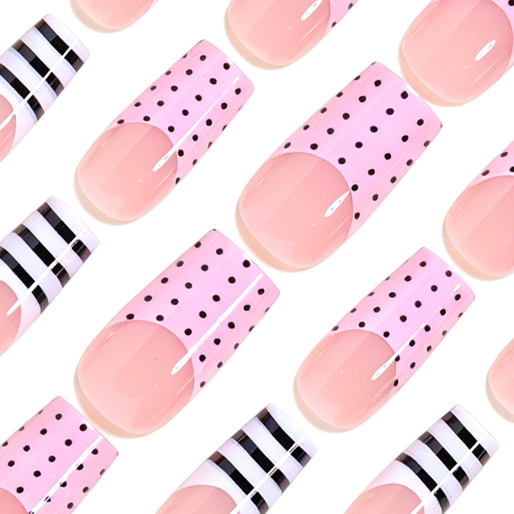 Decorative Long Press-On Nail Art Tips Acalora