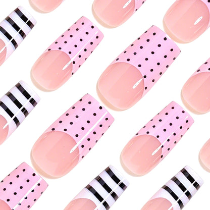 Decorative Long Press-On Nail Art Tips Acalora