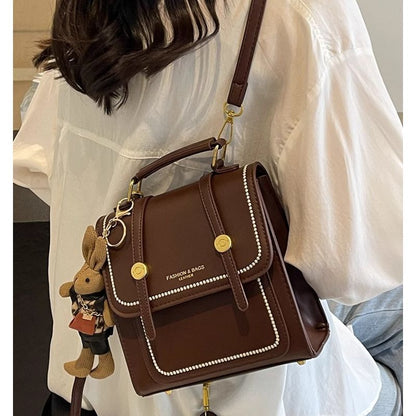 Vintage-Inspired Structured Crossbody Bag Acalora