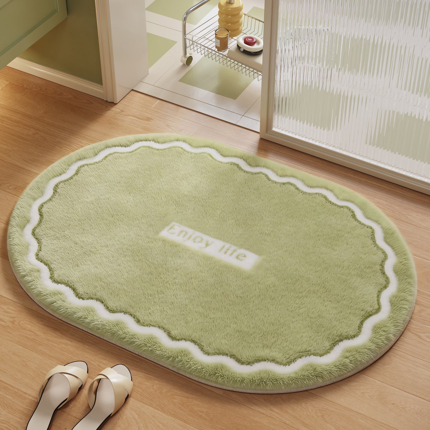 Soft Plush Round Bathroom Rug