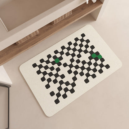 Modern Geometric Patterned Bath Mat