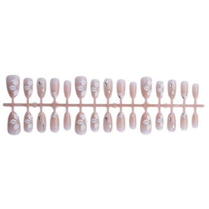 Elegant Floral Design Press-On Nail Set Acalora