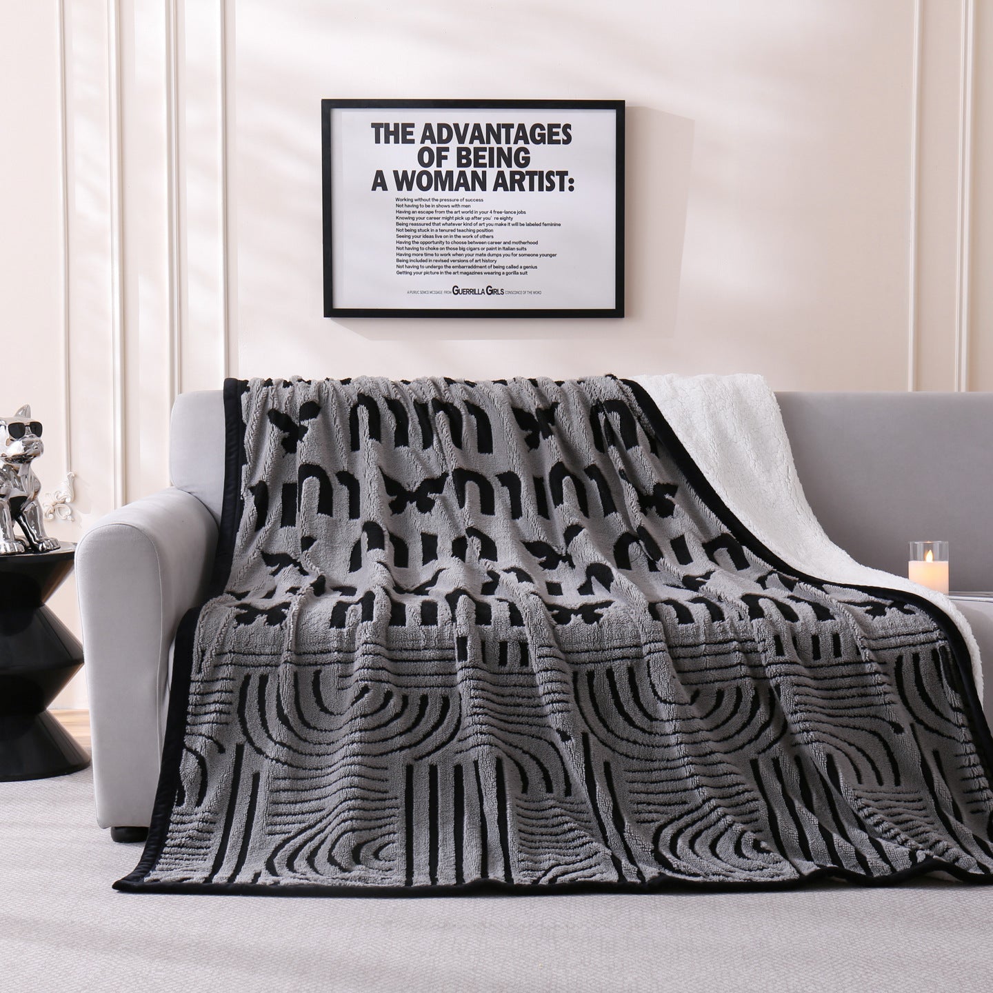 Chic Floral Pattern Throw Blanket