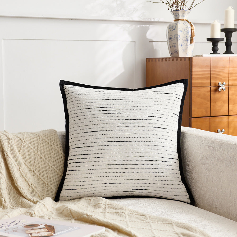 Decorative Striped Lumbar Cushion