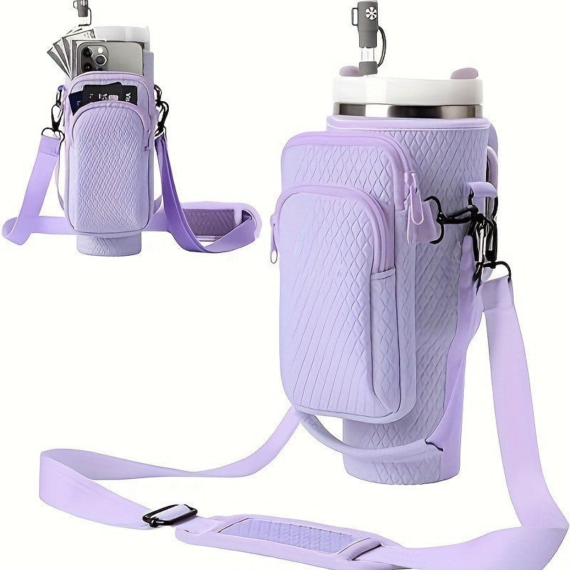 Ladies trendy and sparkling drinking bottle with shoulder bag Bowlift