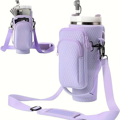 Ladies trendy and sparkling drinking bottle with shoulder bag Bowlift