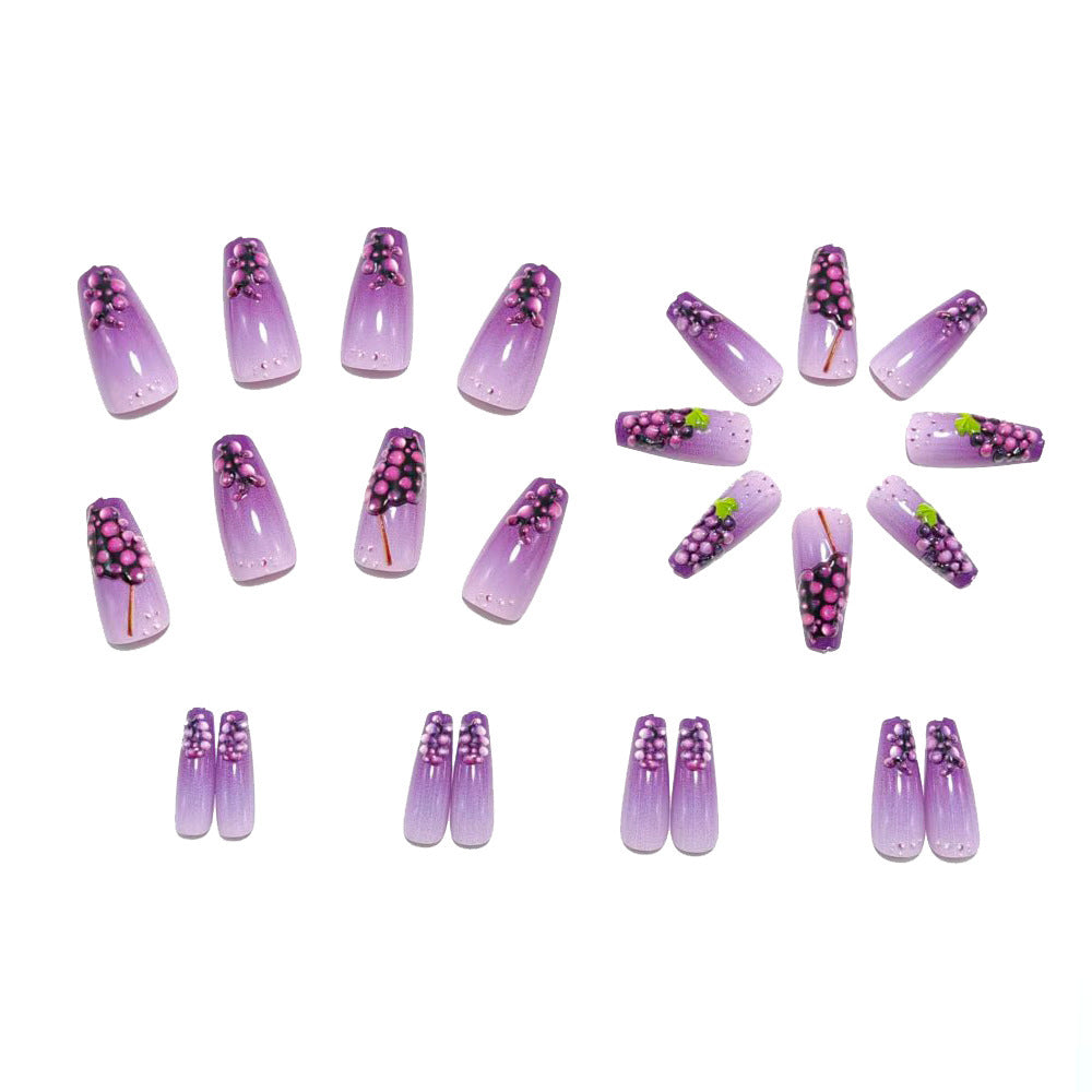 Artificial nails in fruity grape design Acalora