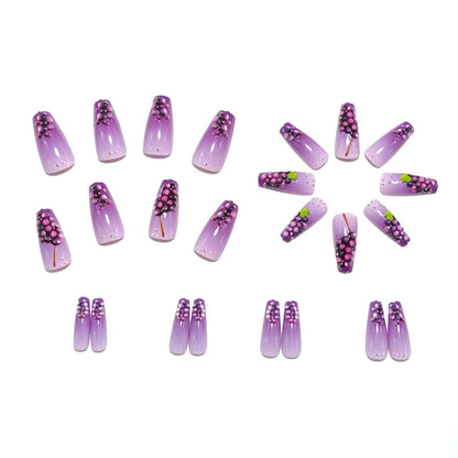 Artificial nails in fruity grape design Acalora