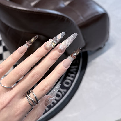 Glamorous Artistic Press-On Nail Extensions Acalora