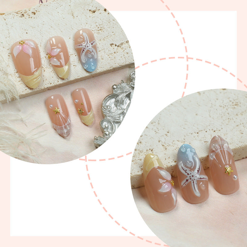 Artistic Floral Press-On Nails Acalora