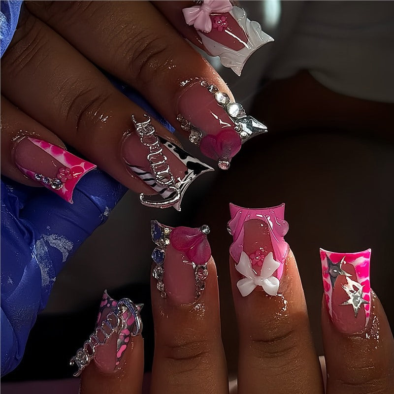 Floral Design Press-On Nail Set Acalora