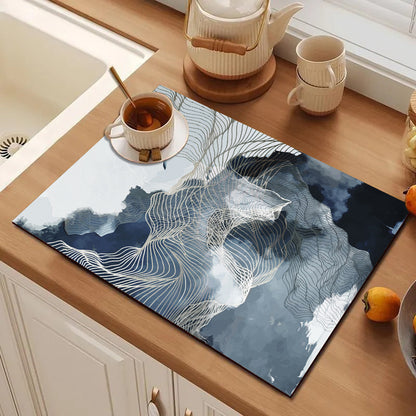 Abstract Geometric Kitchen Mat Acalora