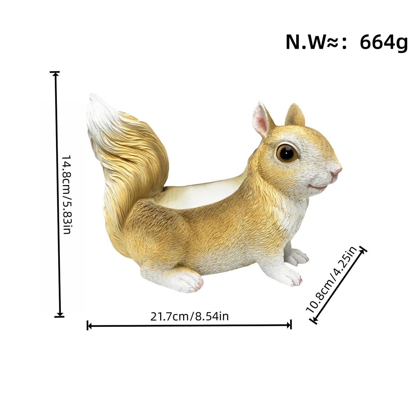 Squirrel-shaped planter Acalora