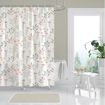 Floral Print Shower Curtain