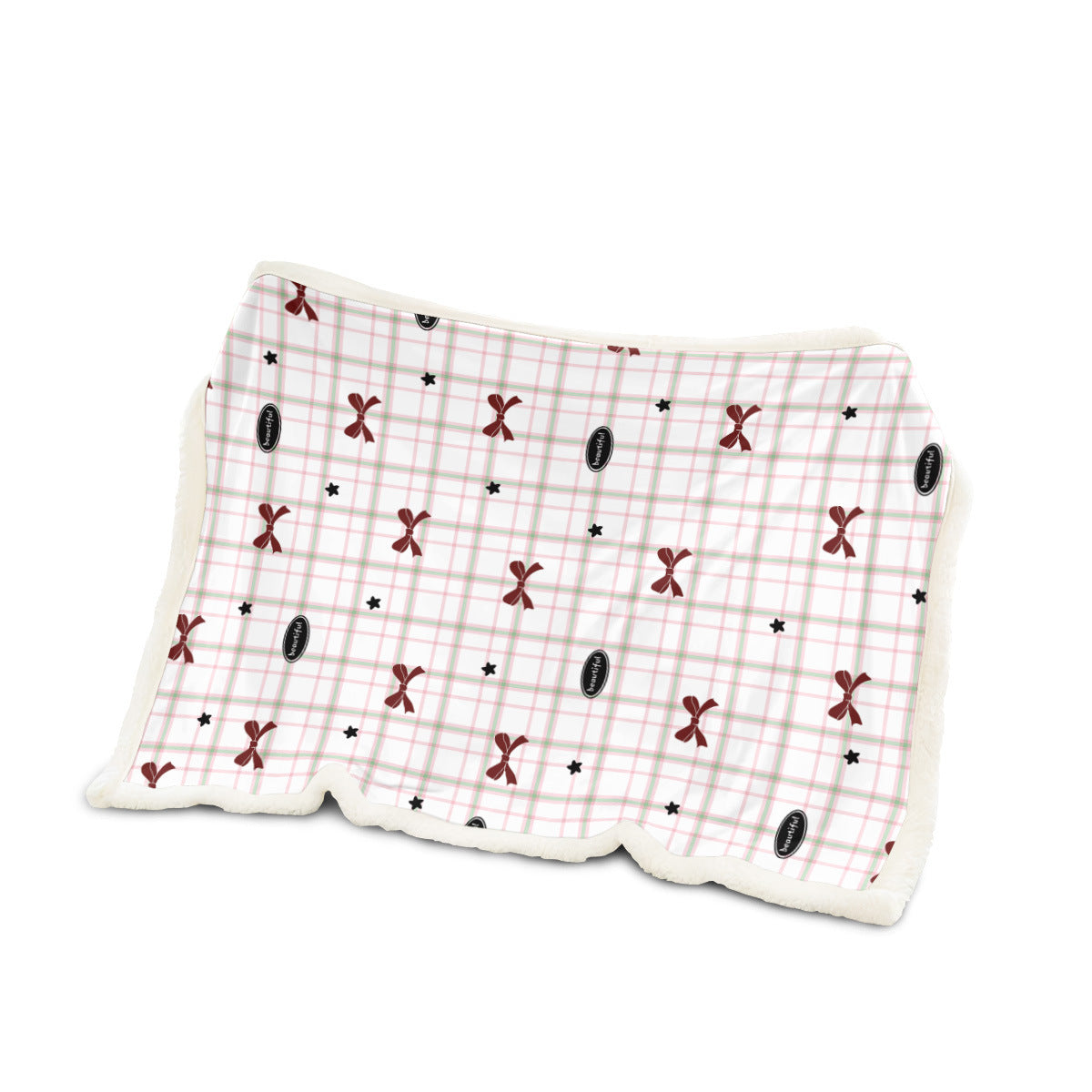 Unisex Cozy Star Patterned Fleece Blanket