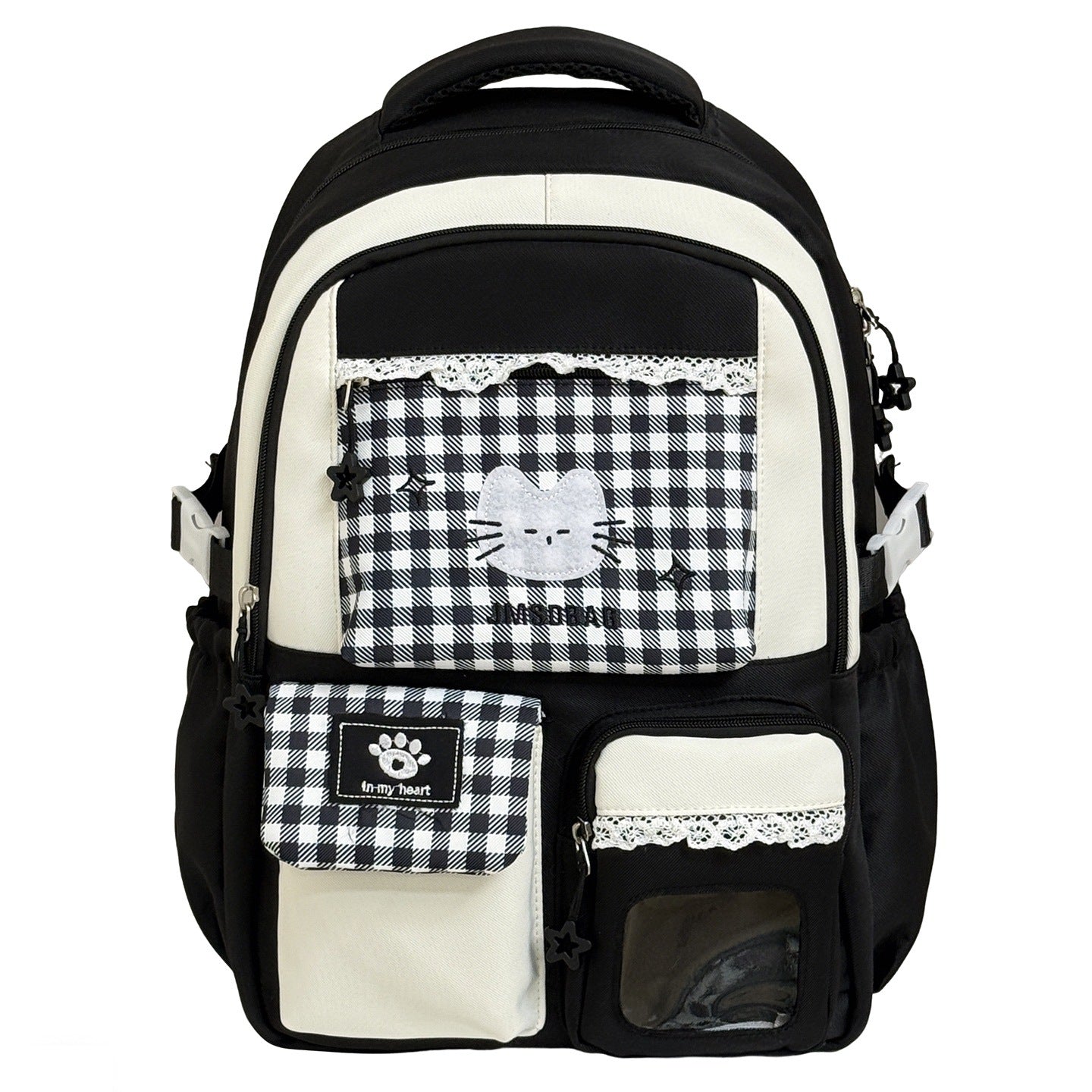 Playful Patterned Cat Design School Backpack Kalsten