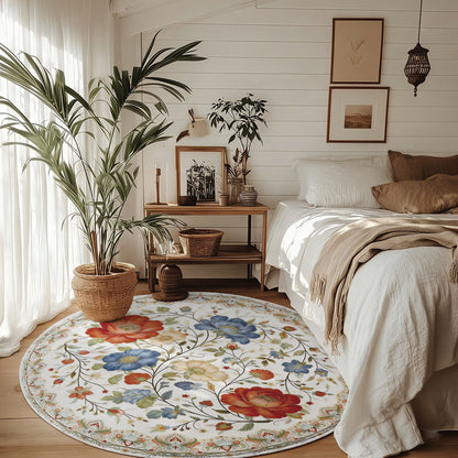 Unisex Floral Pattern Area Rug