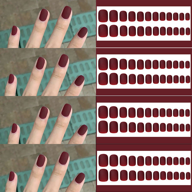 Matte Finish Press-On Nail Set Acalora 178815*10mm0162