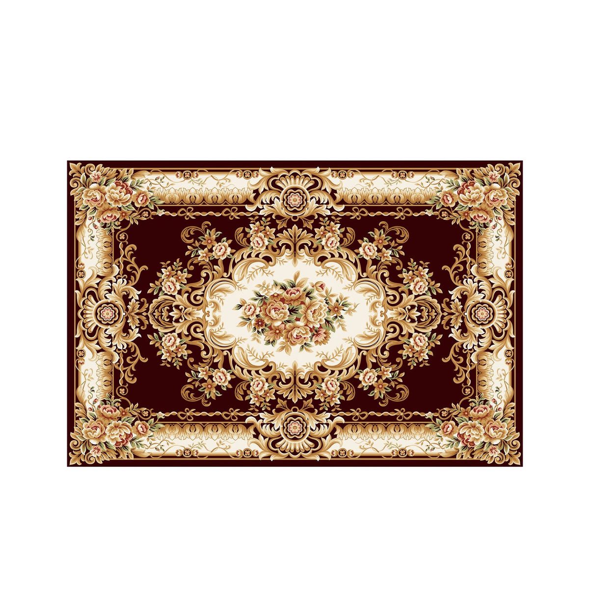 Vintage Floral Design Bath Mat Acalora