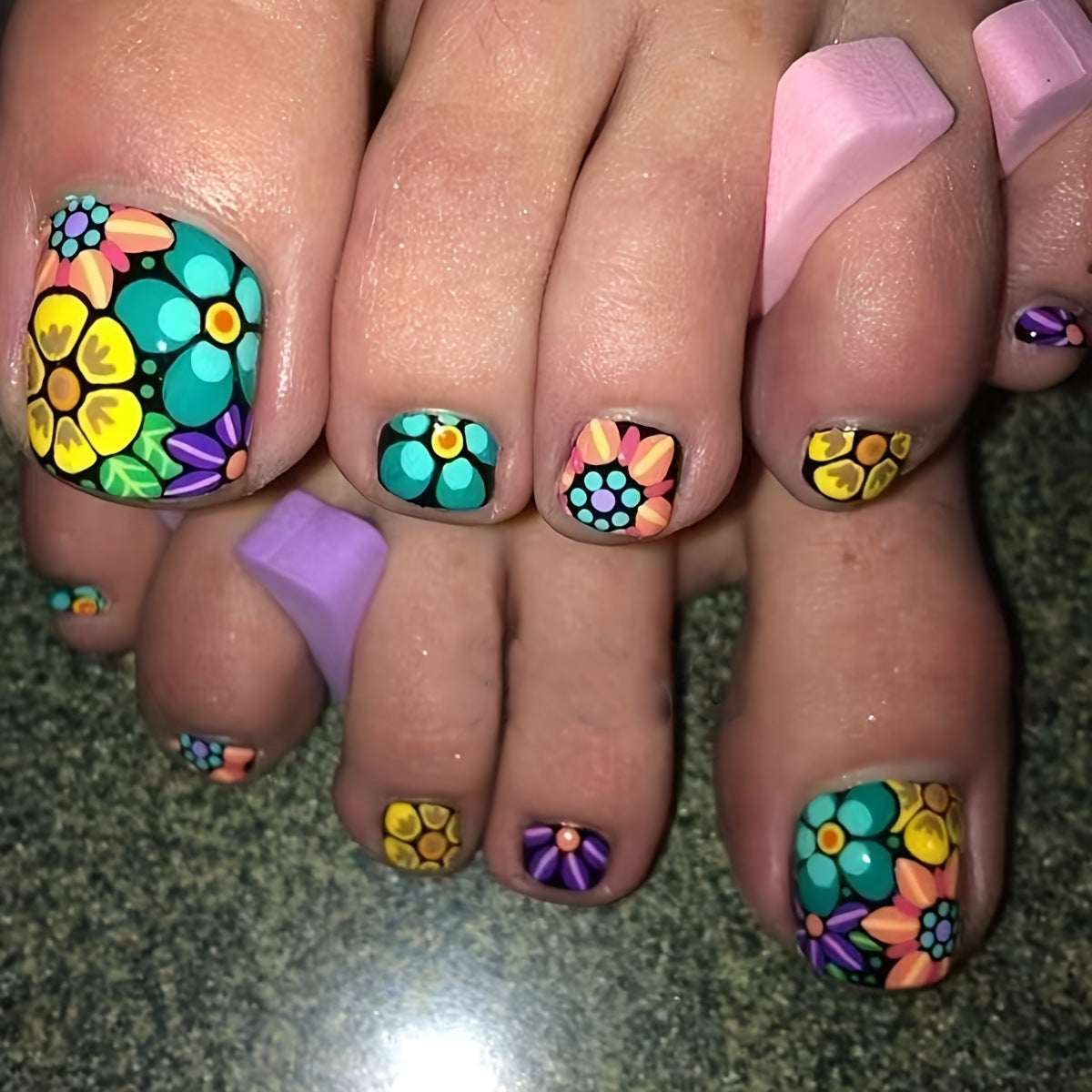 Decorative Floral Nail Art Acalora