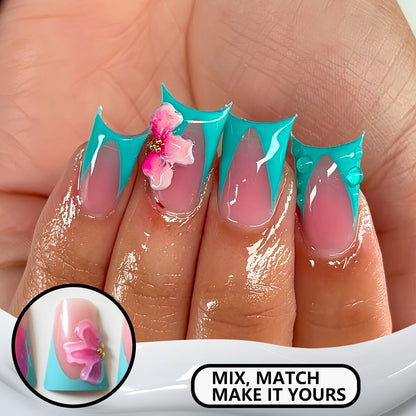 Artistic French Tip Nail Enhancements Acalora