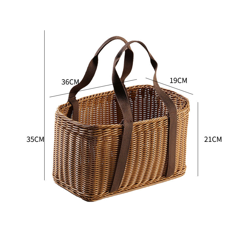Unisex Hand-woven Shopping Basket with two Handles Brehn