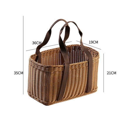 Unisex Hand-woven Shopping Basket with two Handles Brehn