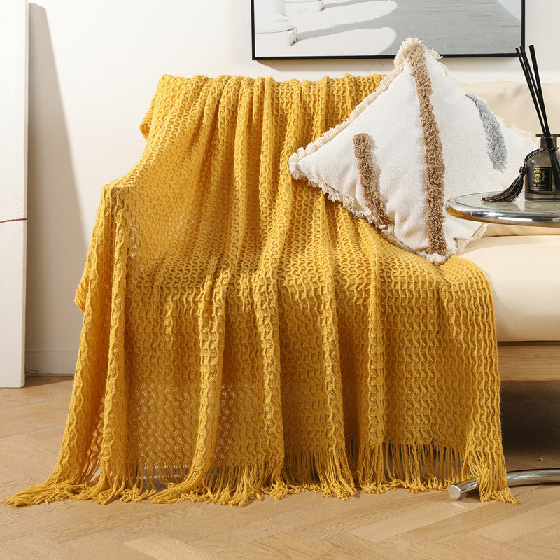 Cozy Knitted Throw Blanket