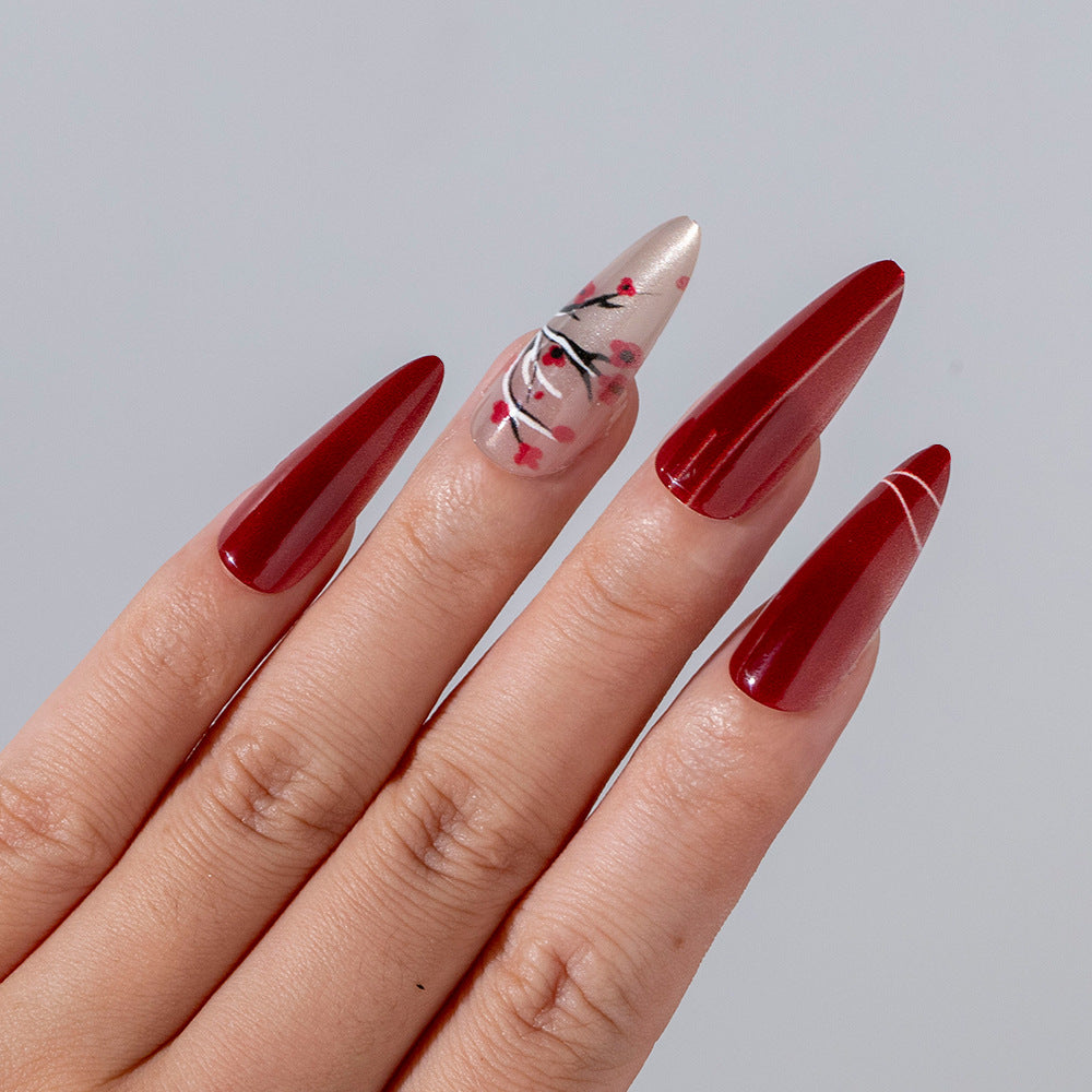 Artistic Cherry Blossom Press-On Nail Set Acalora 1788157506