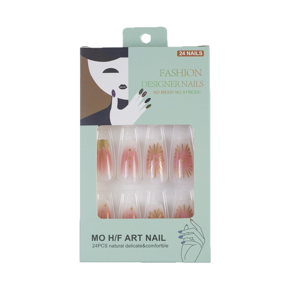 Artificial nails with intricate flower design Acalora