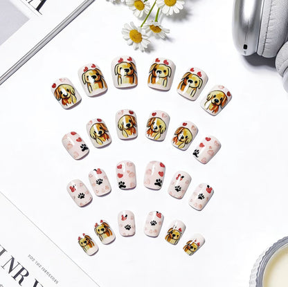 Playful Dog-Themed Nail Art Acalora
