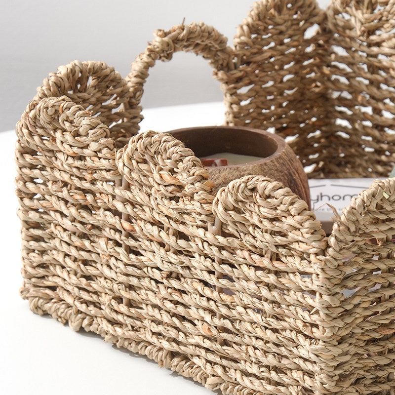 Decorative storage basket with two handles Acalora