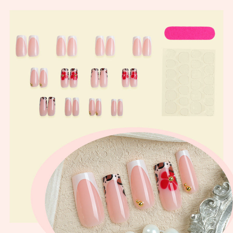 Decorative Flower Press-On Nail Set Acalora