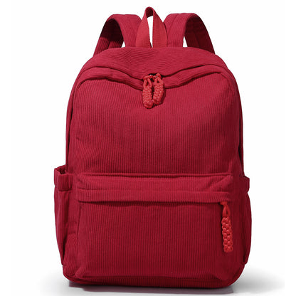 Casual Corduroy Backpack Acalora