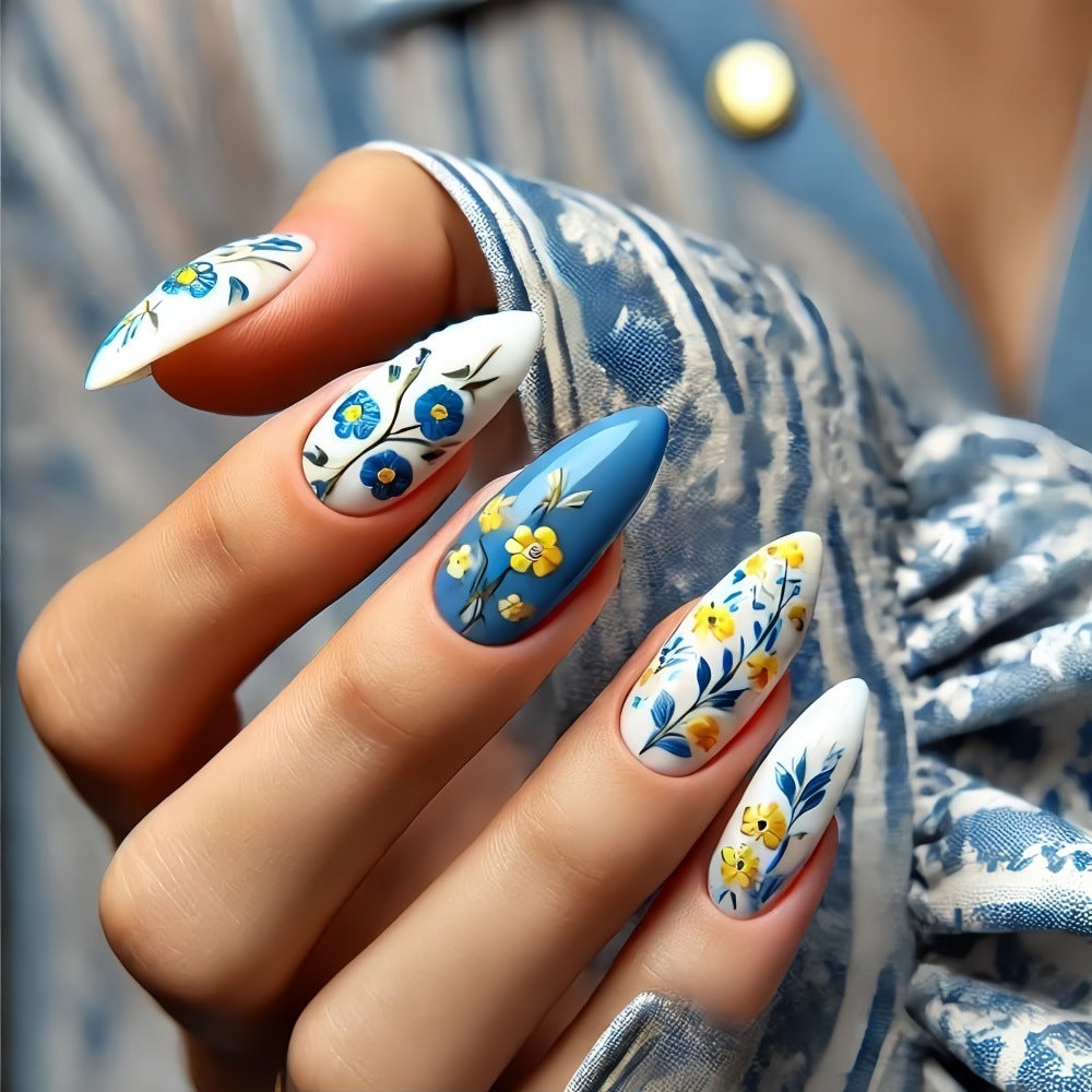 Artificial nails with floral patterns Acalora