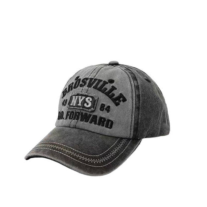Men's Distressed Vintage-Inspired Baseball Cap Bowlift