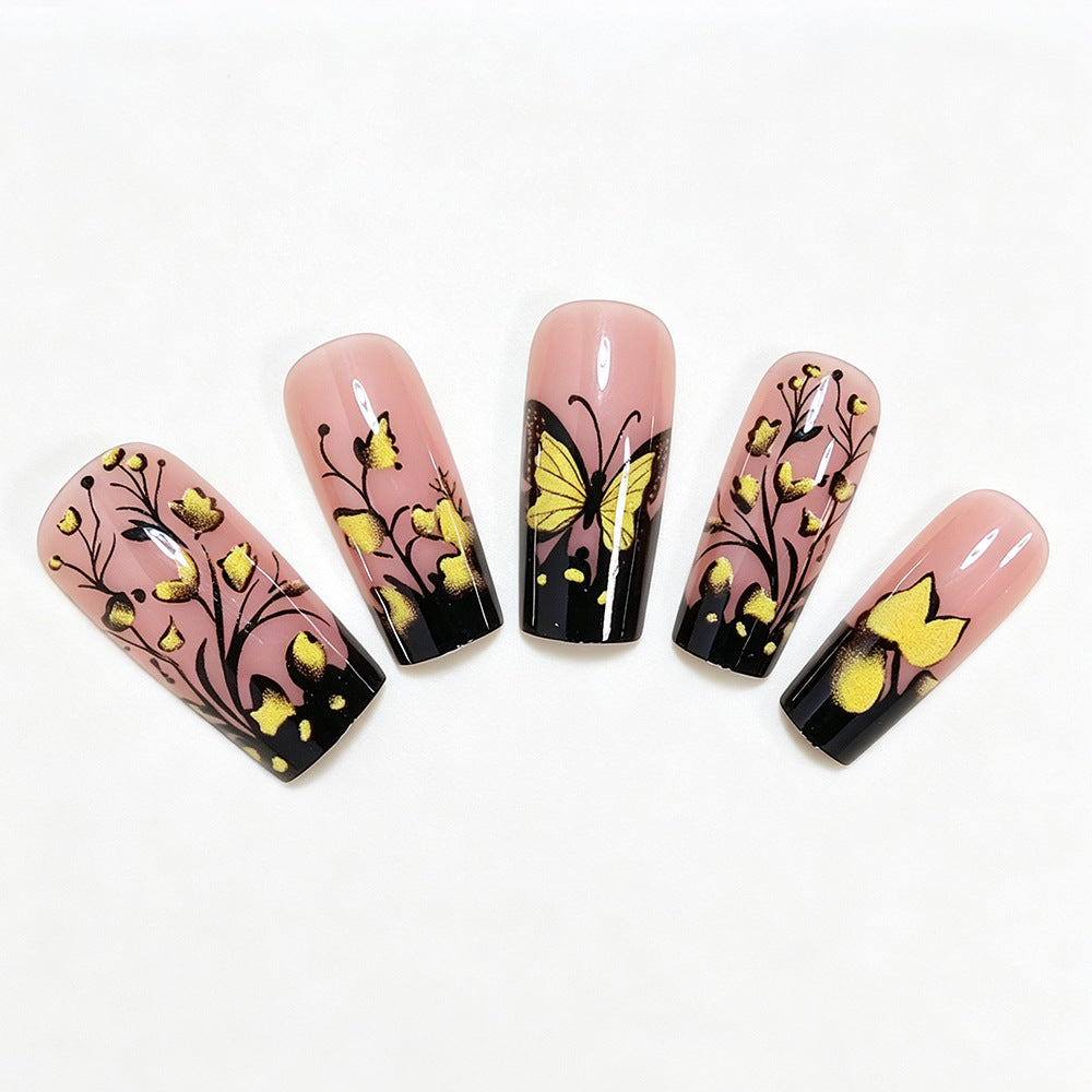 Butterfly Floral Nail Art Design Acalora