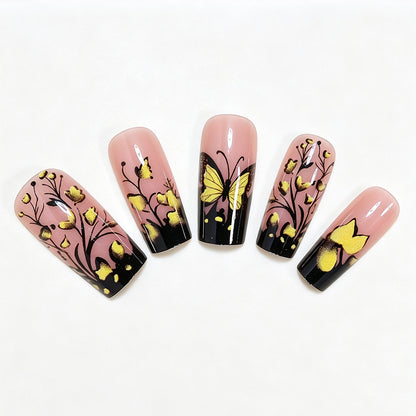 Butterfly Floral Nail Art Design Acalora