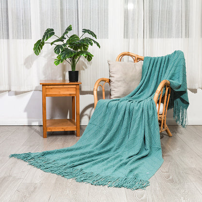Woven Textured Throw Blanket