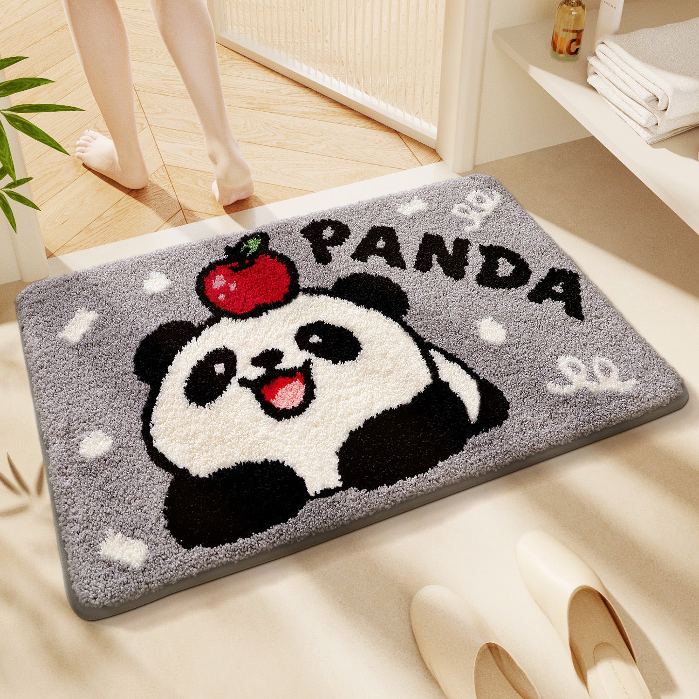 Cute Cartoon Cat Bath Rug
