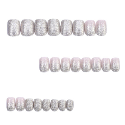 Elegant glitter pattern artificial nails Acalora