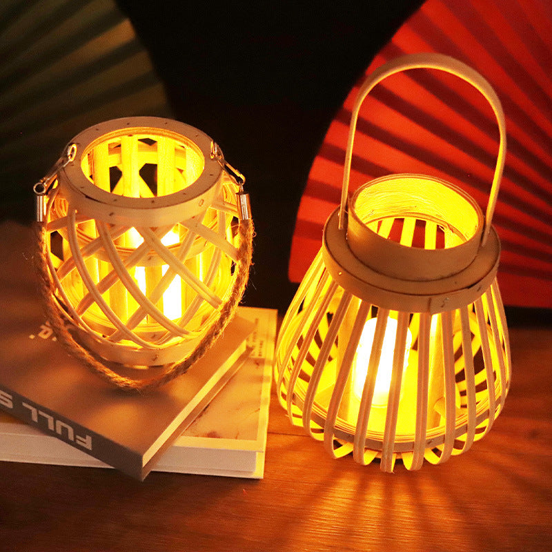 Handmade Lantern Made Of Natural Materials Acalora