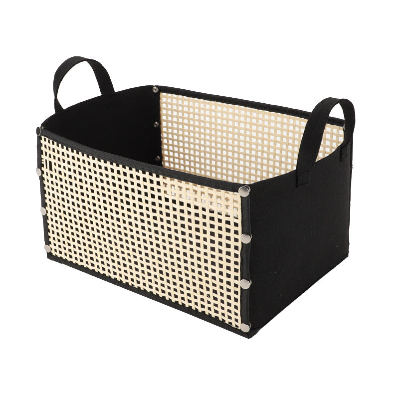 Modern storage container with rattan look Acalora