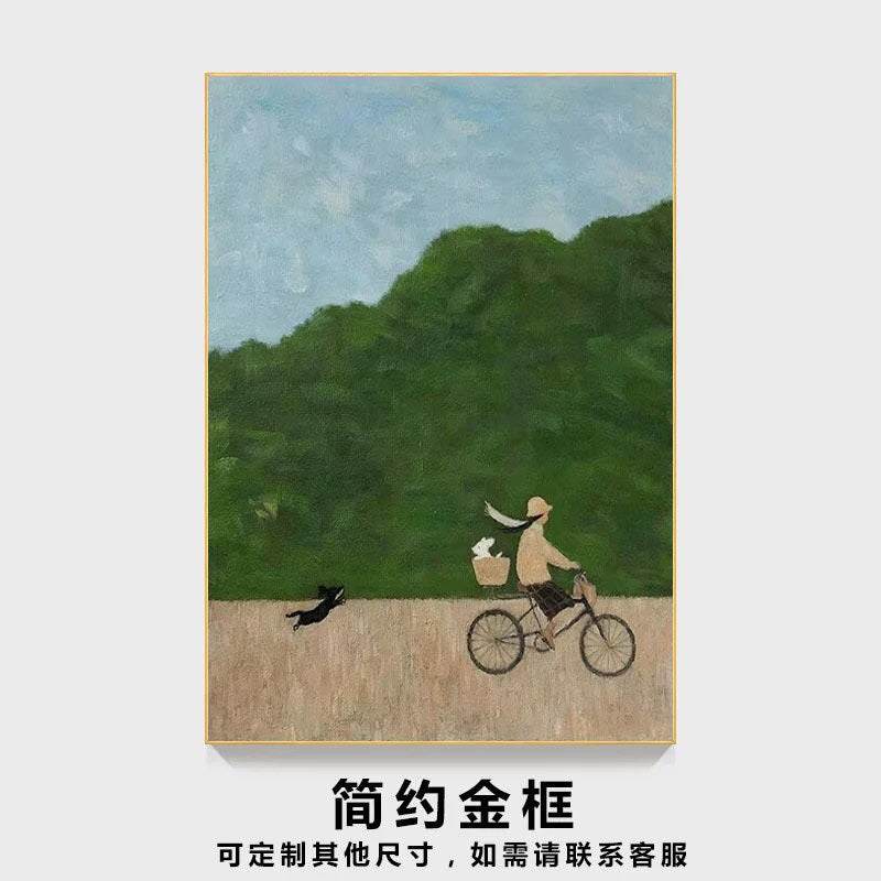 Artistic Bicycle Scene Wall Art