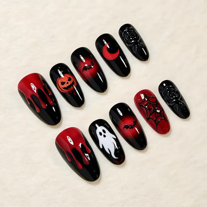 Festive Halloween-Themed Nail Art Set Acalora