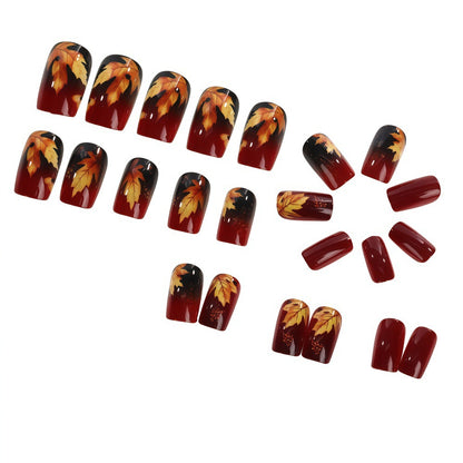 Artificial nails with autumn leaf design Acalora