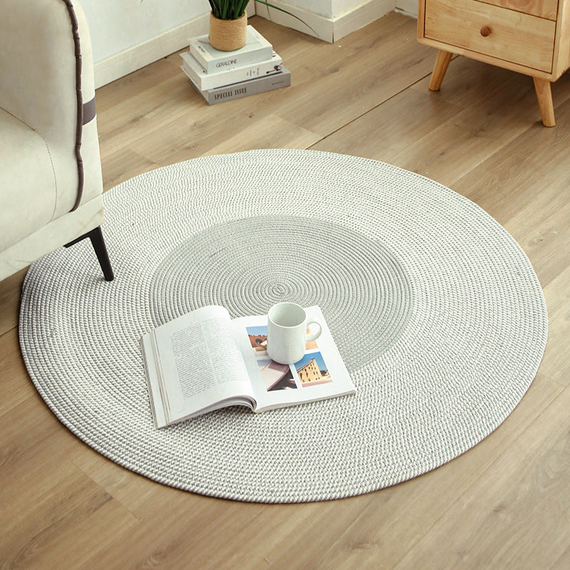 Round Jute Rug with Fringes Acalora