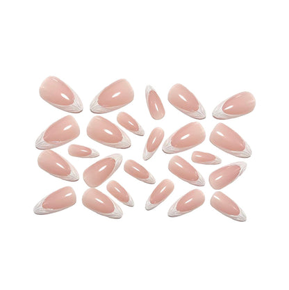 Artificial nails in elegant French lace design Acalora